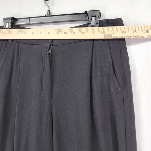 'S Max Mara Virgin Wool Wide Leg Cropped Pants Size 10 Inseam 22” Made in Italy - Picture 3 of 12